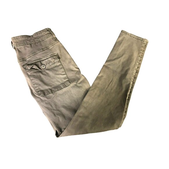 American Eagle Outfitters Womens Super Stretch Button-Up Jeggings Olive Green Si - Picture 1 of 6